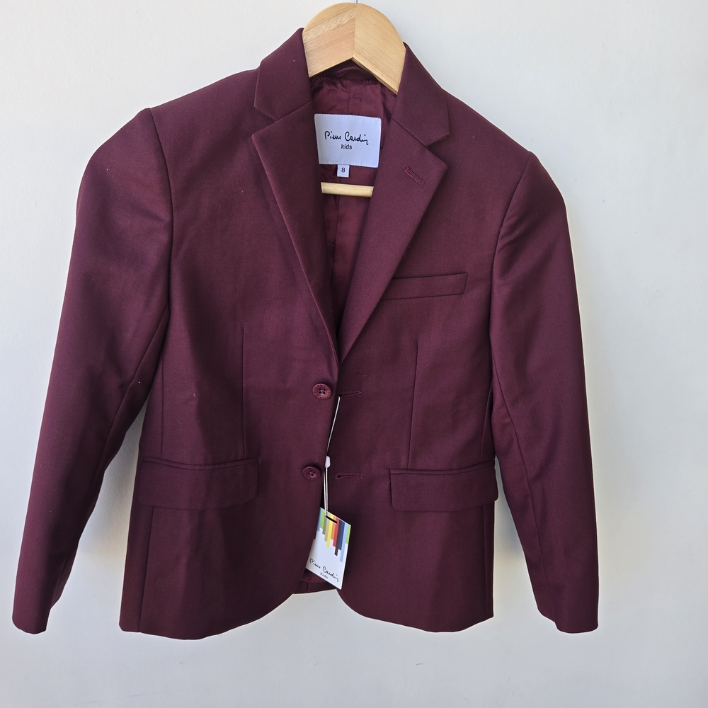 Pierre Cardin Kids  Boys  Burgundy Blezer Size 8 NWT